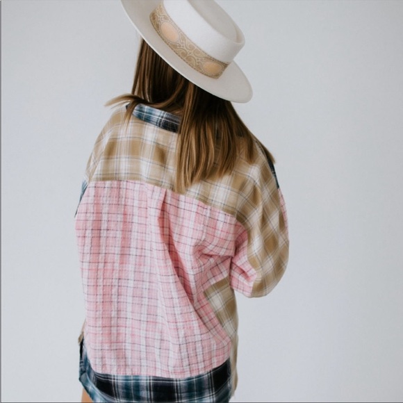 Keysha Patchwork Plaid Top - Lauriebelles - Picture 3 of 3